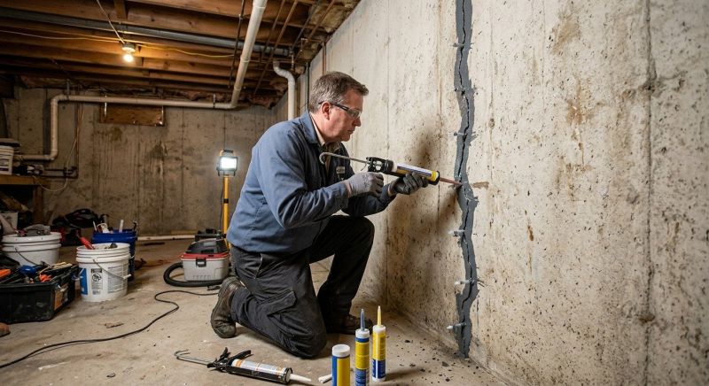Basement Crack Repair in Berlin, CT