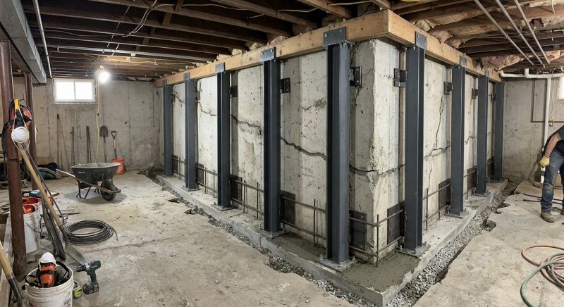 Basement Stabilization in Berlin, CT