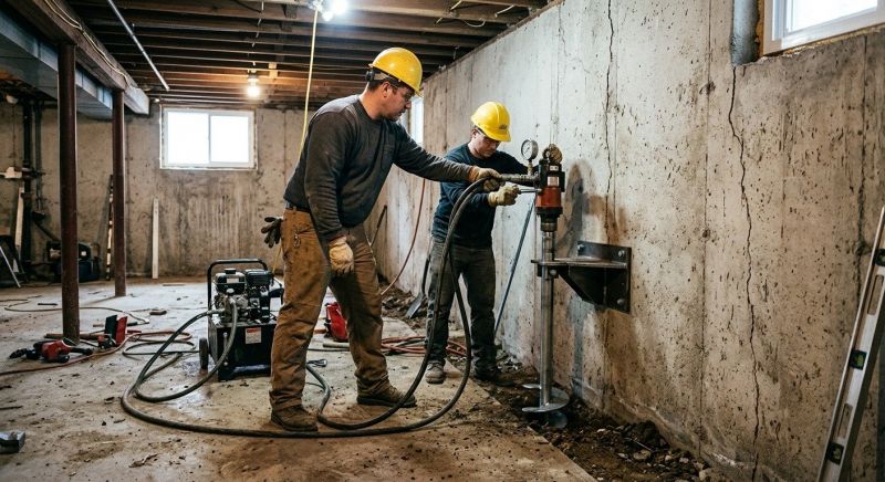 Basement Stabilization in Berlin, CT