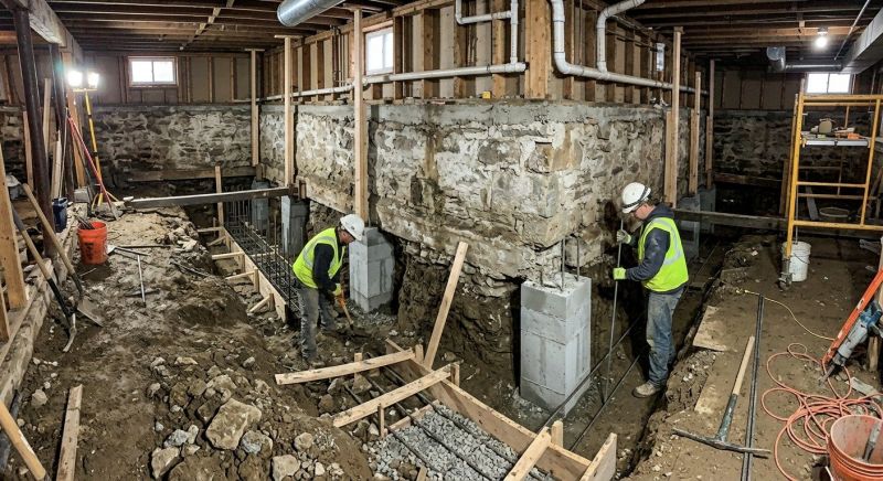 Basement Underpinning in Berlin, CT