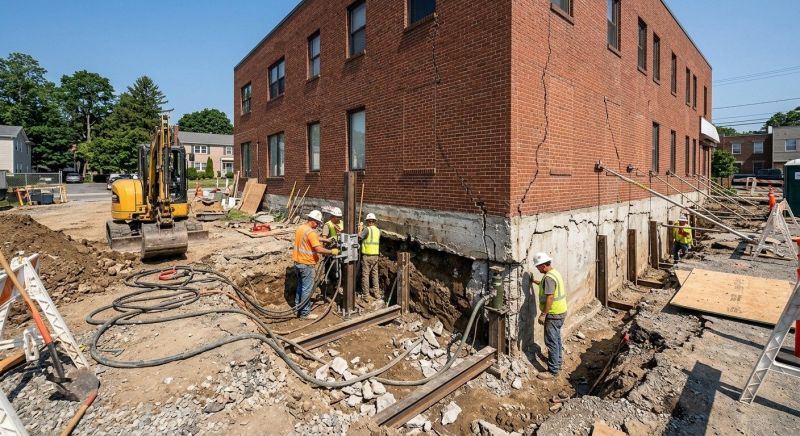 Building Foundation Repair in Derby, CT