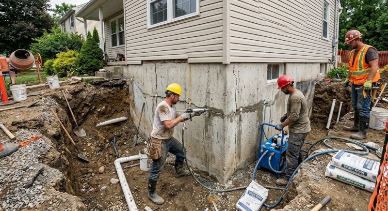 Cracked Foundation Repair in New Haven County, CT