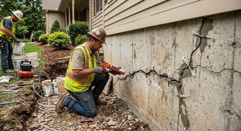 Cracked Foundation Repair in North Canton, CT