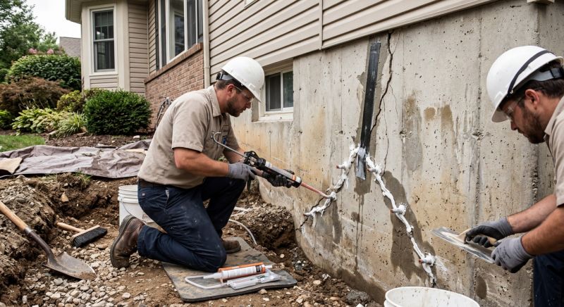 Cracked Foundation Repair in Oakville, CT