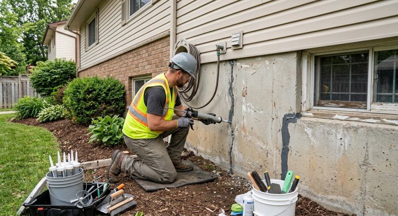 Foundation Crack Sealing in Berlin, CT