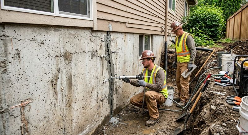 Foundation Crack Sealing in Berlin, CT