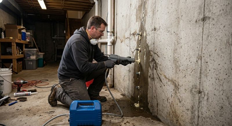 Foundation Crack Sealing in Berlin, CT