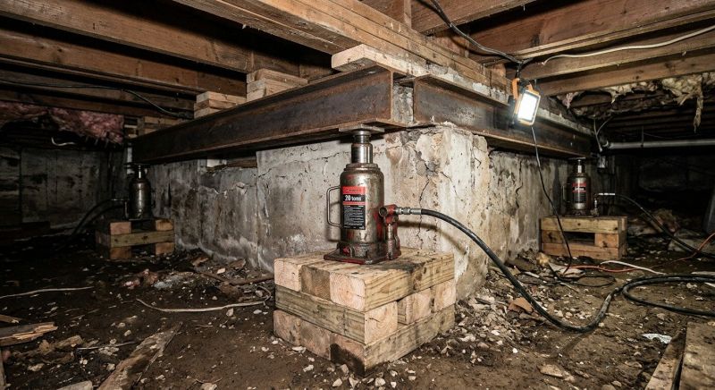 Foundation Jacking in North Branford, CT