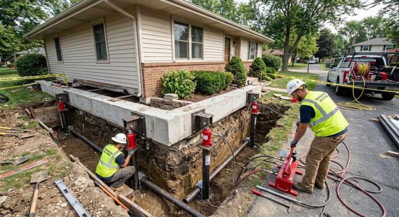 Foundation Jacking in North Canton, CT