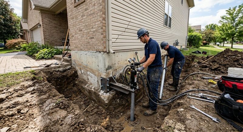 Foundation Settlement Repair in Berlin, CT