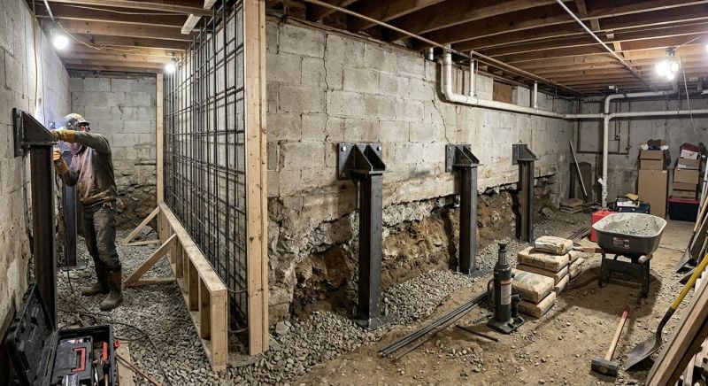 Foundation Stabilizing in Hebron, CT