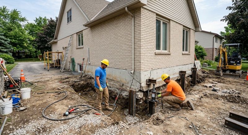Helical Piers Installation in Berlin, CT