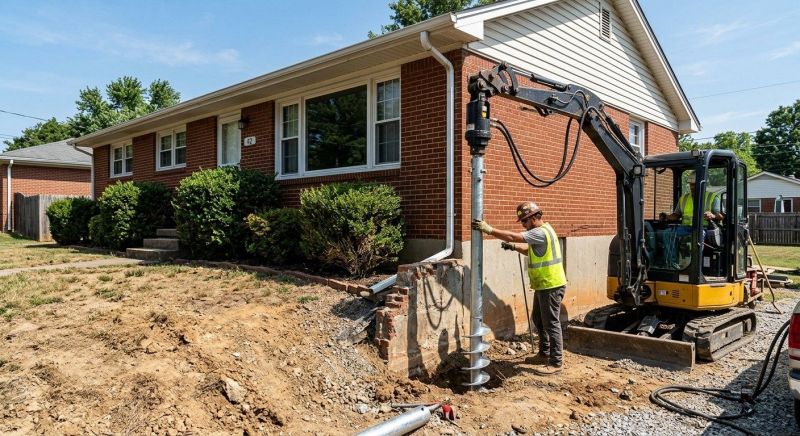 Helical Pile Installation in Berlin, CT