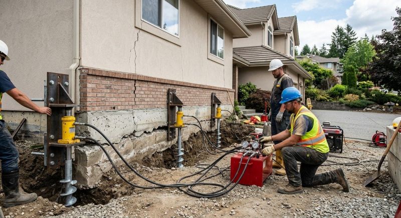 Sinking Foundation Lifting in Berlin, CT